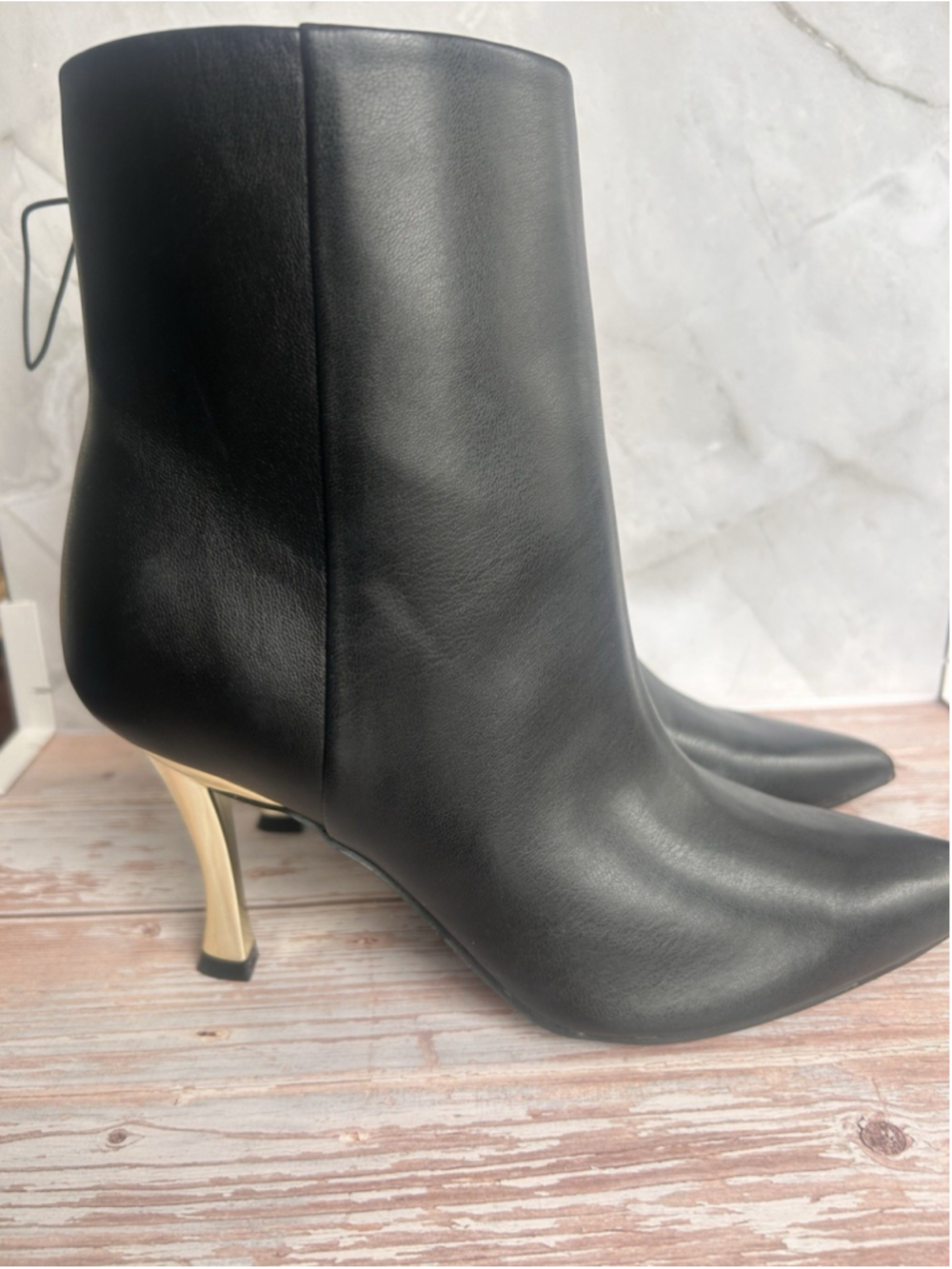 Nine West Black Leather Booties Women’s Size 8